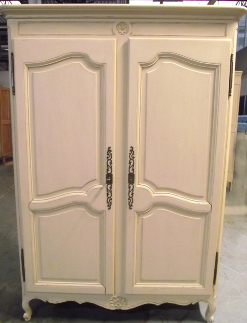 superb painted 2 door armoire